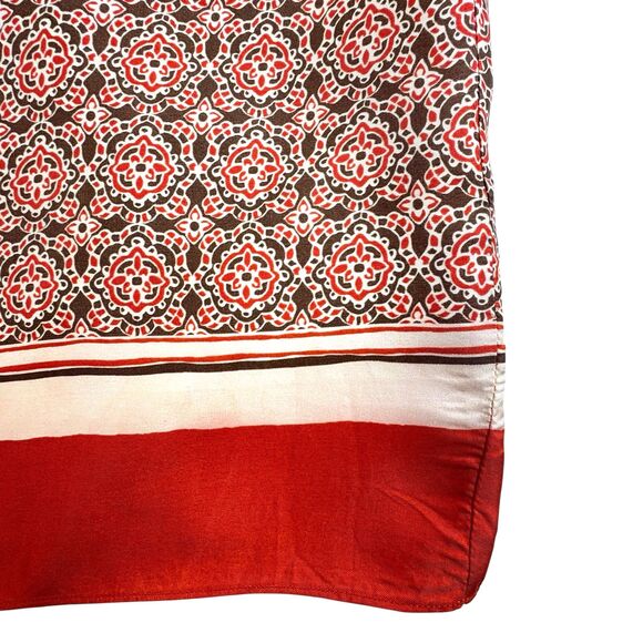 Banana Republic Silk Blend Skirt Geometric Medallian Posh Career Fall Spice 4 - Picture 5 of 14